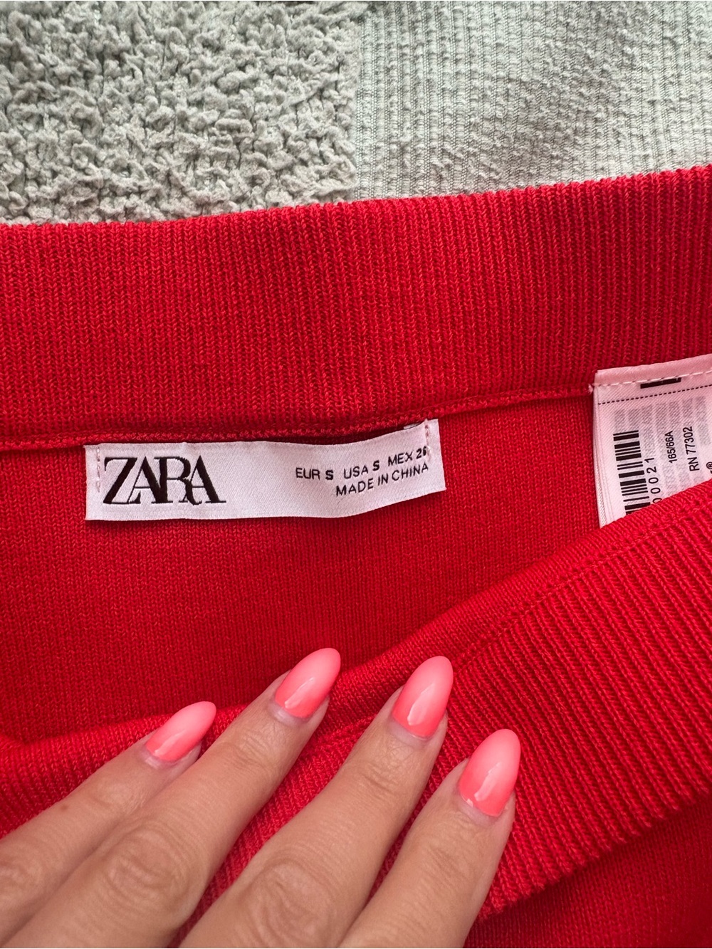 Zara Bright Red Two Piece Skirt Set - Picture 5 of 7